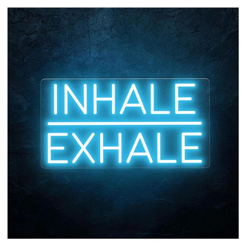 Inhale Exhale Neon Sign Light  - огляд і ціна Yoga Fitness Holiday