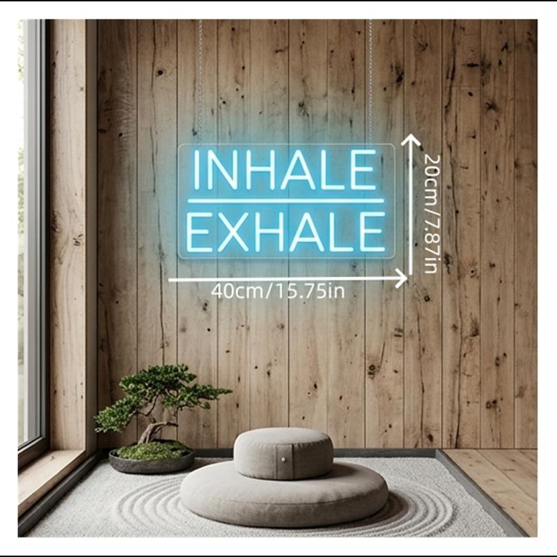 Inhale Exhale Neon Sign Light  - огляд і ціна Yoga Fitness Holiday