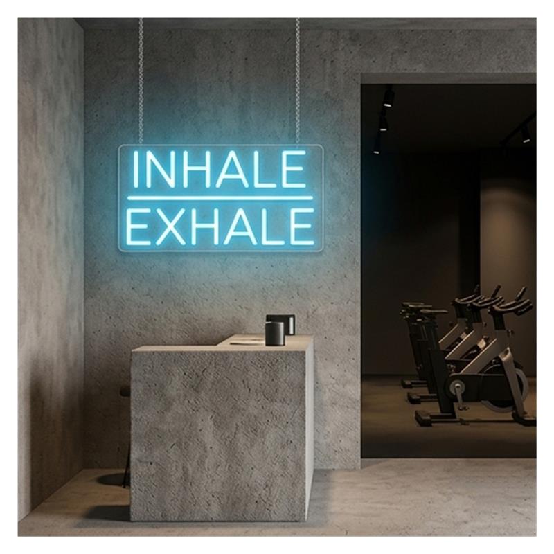 Inhale Exhale Neon Sign Light  - огляд і ціна Yoga Fitness Holiday