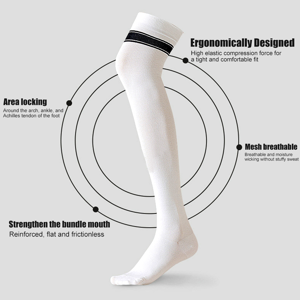 1Pair High Thigh Socks Striped - огляд і ціна Yoga Daily Fitness