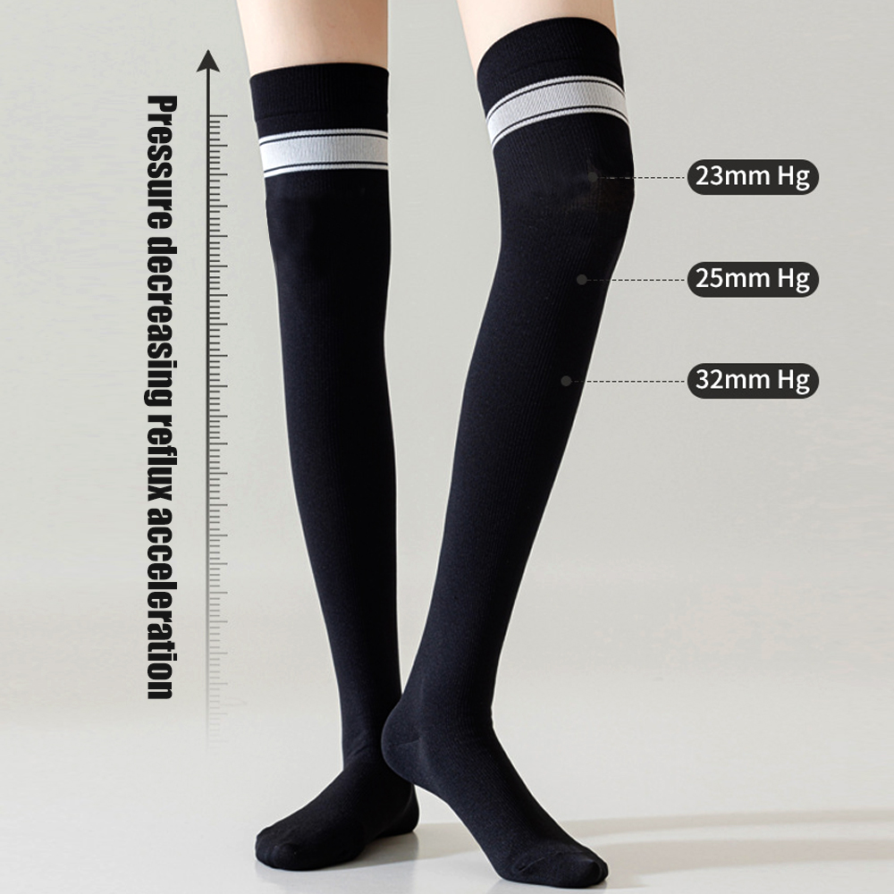 1Pair High Thigh Socks Striped - огляд і ціна Yoga Daily Fitness