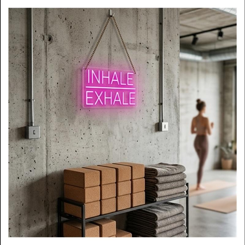 Inhale Exhale Neon Sign, Fitne - огляд і ціна Yoga Fitness Holiday